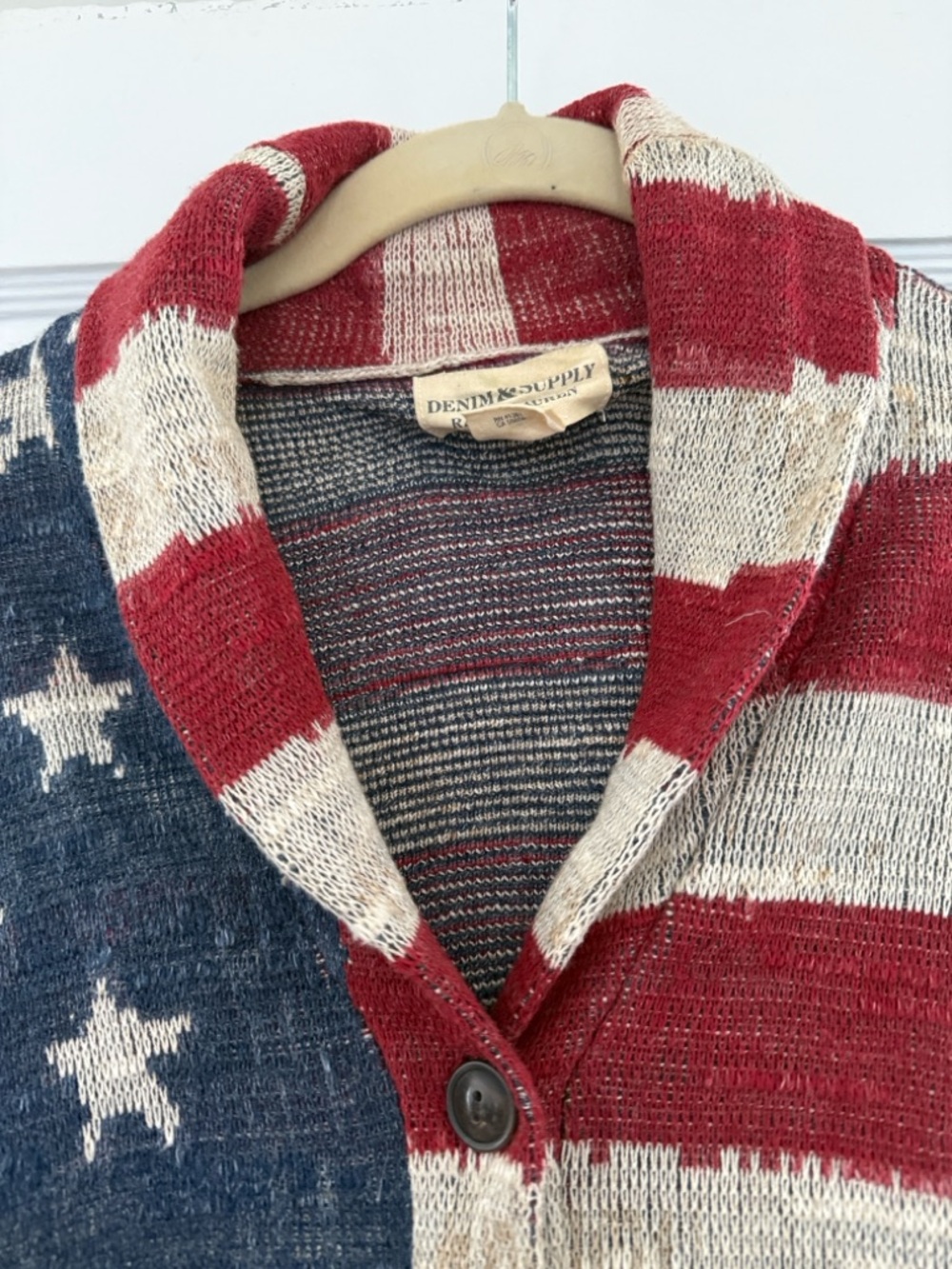 Vintage Vibes Denim & Supply Ralph Lauren American Flag Cardigan πΊπΈ - Picture 6 of 12